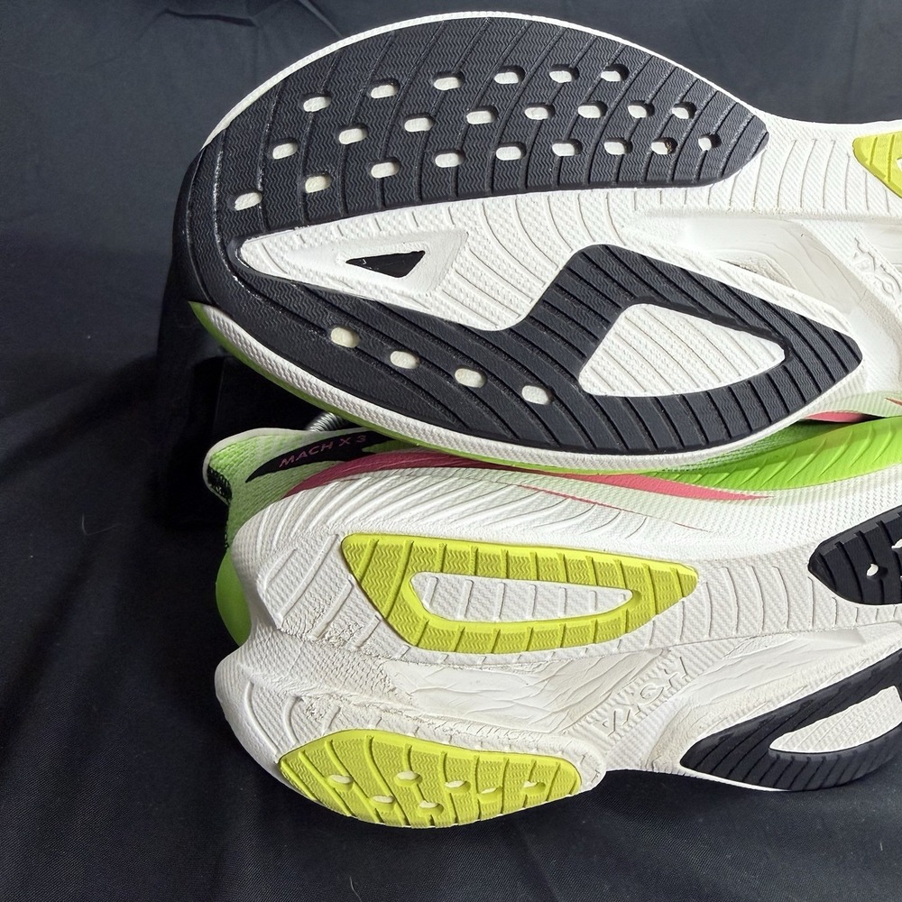 Hoka Mach X 3 Womens Size 10 B Running Shoes White Neon Lemon 1168721 WNL - Picture 6 of 10